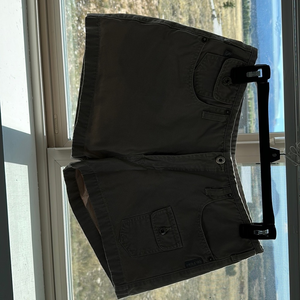 Silver cargo shorts